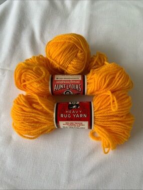 Aunt Lydia’s Rug Yarn - 2+ Skeins - 70 yards - 48 yards and one ball "Sunset"
